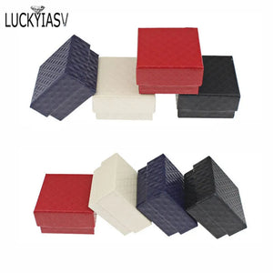 Diamond Textured Jewelry Ring Box - 24pcs/lot