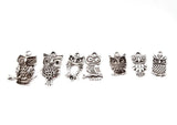 30PCS Tibetan Silver Owl Pendants Charms for Jewelry Making