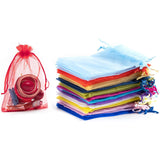 50pcs Organza Bags Jewelry Packaging Drawstring Pouches Wedding Gift Storage