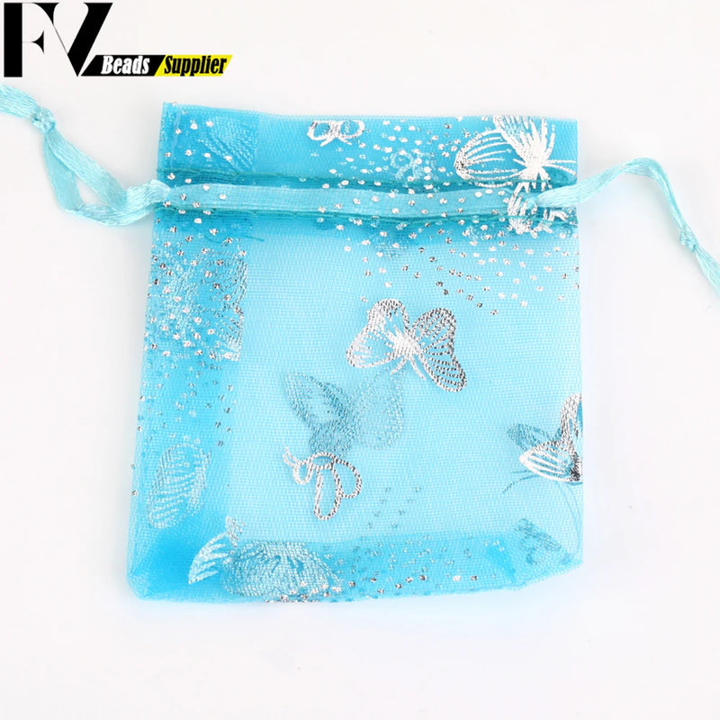 50pcs Organza Bags Drawstring Jewelry Wedding Candy Pouches