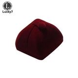 Velvet Ring Box High-Grade Flannel Double Open Jewelry Box