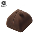 Velvet Ring Box High-Grade Flannel Double Open Jewelry Box