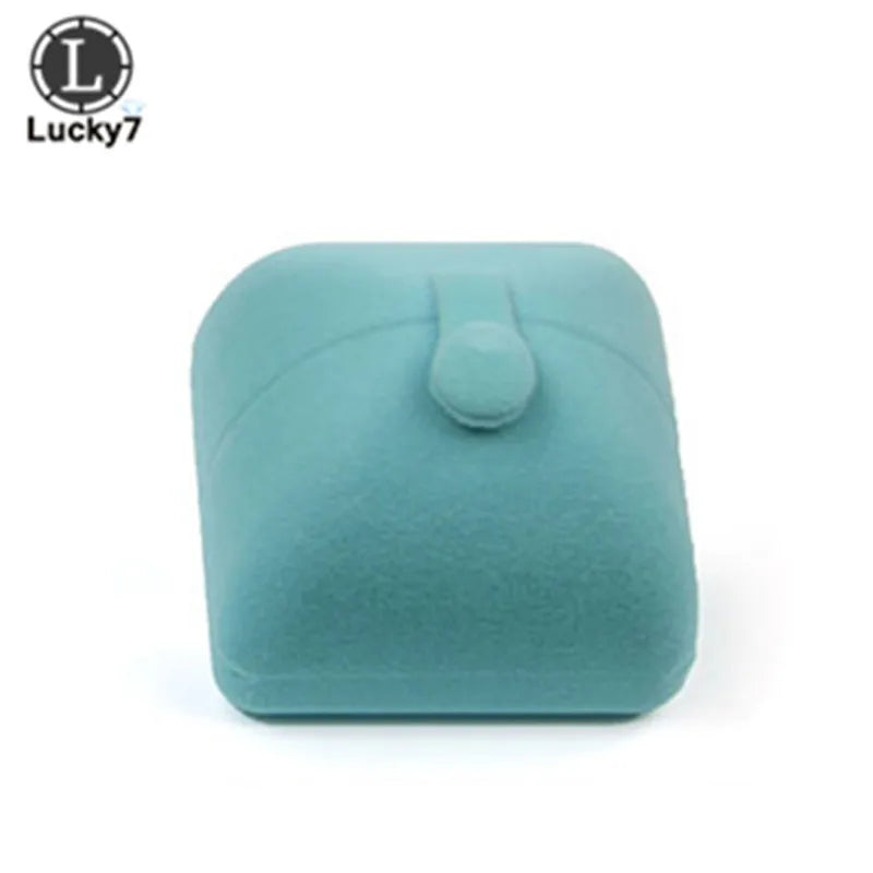 Velvet Ring Box High-Grade Flannel Double Open Jewelry Box