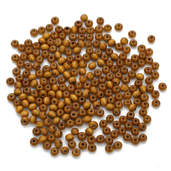 500pc 6X4mm Natural Wood Bead Lentil Abacus Spacer Beads DIY Jewelry Finding