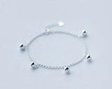 925 Sterling Silver Jingle Bell Anklet Bracelet Charms C-GTLS394