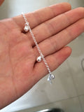 925 Sterling Silver Jingle Bell Anklet Bracelet Charms C-GTLS394