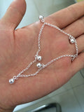 925 Sterling Silver Jingle Bell Anklet Bracelet Charms C-GTLS394