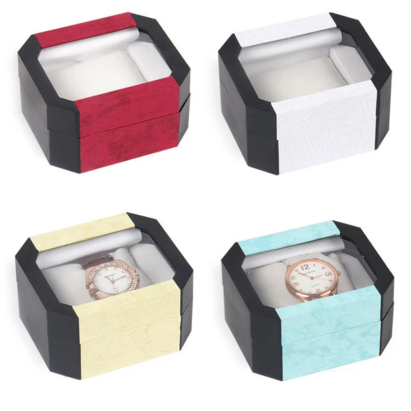 Watch Box Wrist Watch Holder Display Storage Glass Top
