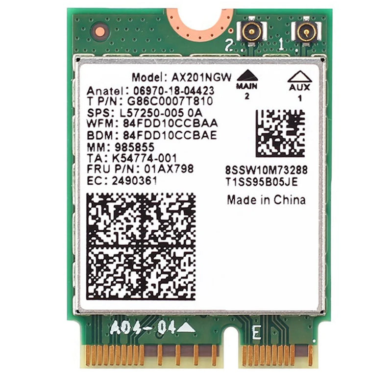 Wi-Fi 6 AX201 M.2 CNVio 2 Wifi Card Dual Band 3000Mbps Bluetooth 5.0