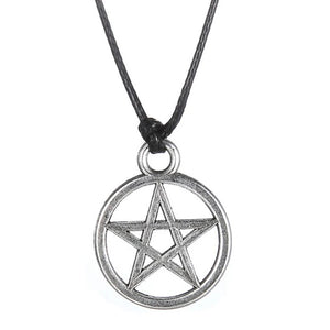 Wicca Pentagram Necklace Women Men Witch Gothic Goth Decor Accessories