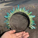 Wicca Raw Crystal Crown Witch Hair Accessories