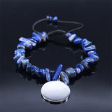 Wicca Lapis Lazuli Stone Choker Bracelet B1714S04