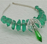 Hollow Moon Crystal Crown Headband Wicca Bridal Party Accessory