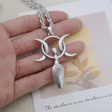 Wiccan Moon Fertility Goddess Love Heart Necklace