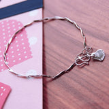 925 Sterling Silver Melon Seed Bracelet 1.8MM Thin Men Women Jewelry