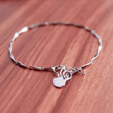 925 Sterling Silver Melon Seed Bracelet 1.8MM Thin Men Women Jewelry