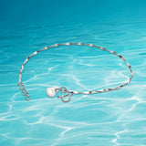 925 Sterling Silver Melon Seed Bracelet 1.8MM Thin Men Women Jewelry