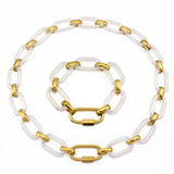 Acrylic Links Bracelet Screw Climbing Lock Punk Bracelet