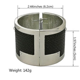 Alloy Bangle Bracelet Punk Leather Chunky Bracelets Women