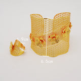 Wide Bracelet Bangles & Ring For Women Dubai African Adjustable Cuff Bracelet