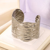 Stainless Steel Bangle for Women Minimalist Cuff Bangles