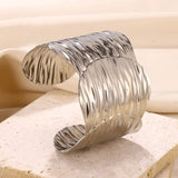 Stainless Steel Bangle for Women Minimalist Cuff Bangles