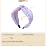 Bright Silk Yarn Headband Cross Hair Knot Hairpin Girl Headwear