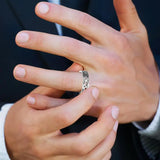 Wide Celtic Knot Ring Stainless Steel Eternity Wedding Band Hollow