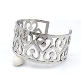 Wide Cuff Bangle Bracelets 316l Stainless Steel Jewelry for Women
