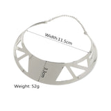 Geometric Hollow Collar Choker Necklace Statement Bib Rigid Choker