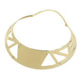 Geometric Hollow Collar Choker Necklace Statement Bib Rigid Choker