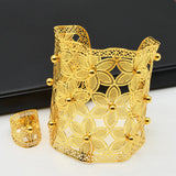 Wide Bridal Dubai Bangles for Women African Ethiopian Cuff Bracelets