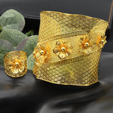 Wide Bridal Dubai Bangles for Women African Ethiopian Cuff Bracelets