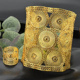 Wide Bridal Dubai Bangles for Women African Ethiopian Cuff Bracelets