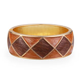 Wide Oil Drop Square Pattern Arm Bracelet Cuff Bangles