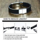 Men's Silicone Bracelet with Stainless Steel ID Tag