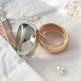 18k Texture Charm Bangle Bracelet for Women