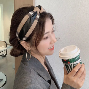 Wide Top Knot Hair Bands For Women Solid Cloth Headband