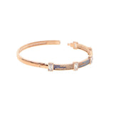 Red Colorful CZ Stone Bangle BOHO Square Bracelet