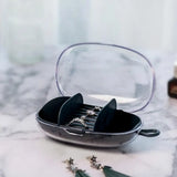 Travel Jewelry Box with Lid Ring Ear Studs Necklace Case