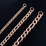Stainless Steel Classic Link Chain Long Necklace Rose 3mm/4.5m/6mm