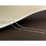925 Sterling Silver Slim Box Chain Choker Necklace 16''