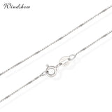 925 Sterling Silver Slim Box Chain Choker Necklace 16''