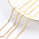 Stainless Steel Square Necklace Waterproof Snake Chain Men Women Gift Jewelry