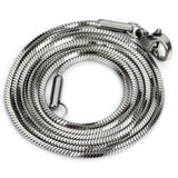 Stainless Steel Square Necklace Waterproof Snake Chain Men Women Gift Jewelry