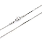Stainless Steel Square Snake Necklace Waterproof Chain Men Women Gift Jewelry
