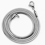 Stainless Steel Square Snake Necklace Waterproof Chain Men Women Gift Jewelry