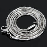 Stainless Steel Square Snake Necklace Waterproof Chain Men Women Gift Jewelry
