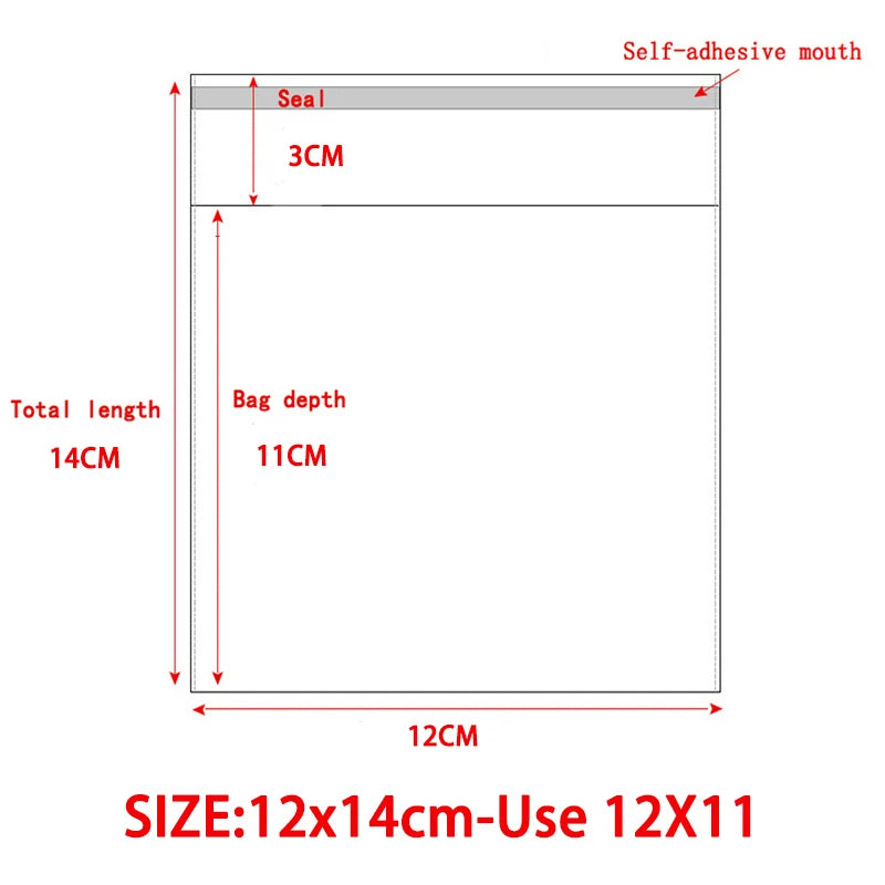 Self Sealing OPP Plastic Bags Jewelry Gift Packing
