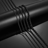 2/3/4/5/6mm Stainless Steel Rope Chain Necklace